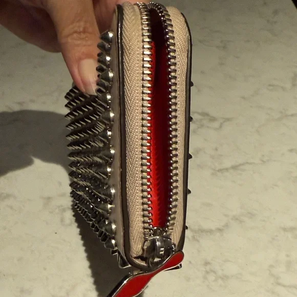 Christian Louboutin Blush Studded Wallet - Picture 14 of 15